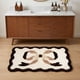 thumbnail image 4 of REGALWOVEN Alfombra de Baño Estética Linda, Alfombra de Baño Shaggy Ultra Suave y Absorbente, Alfombra de Microfibra Impresa Antideslizante Única Marrón 32" x 20", 4 of 6