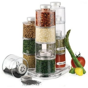 Genérico - Especieros Modular Para Cocina 3 Torres 12 Frascos Giro 360°