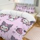 thumbnail image 1 of Kuromi 3-Piece Twin Bed Set Fade-Resistant Microfiber, 1 of 4
