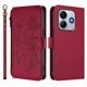 thumbnail image 2 of Funda Cartera Mariposa para [Xiaomi Redmi Note 14 5G] con Soporte y Cremallera Rojo, 2 of 6