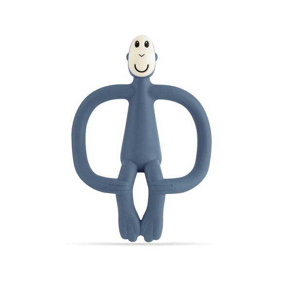 Mordedor Matchstick Monkey 10 cm Azul Airforce libre de BPA