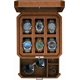 thumbnail image 1 of Caja de Relojes ROTHWELL de 6 Ranuras, Cuero Color Marrón Claro, 1 of 9