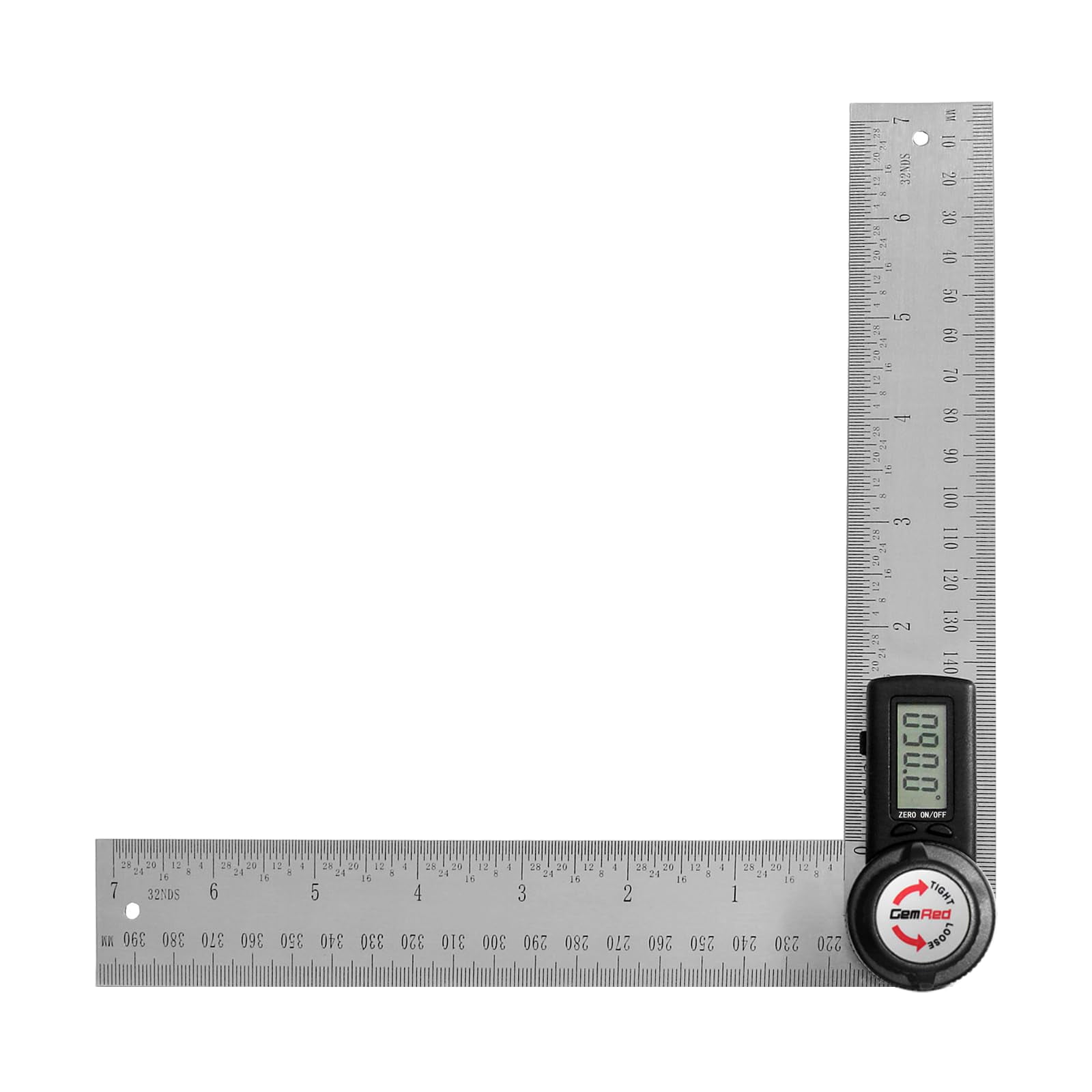 Buscador De Ángulos Digital Gemred 82305, 18 Cm, Acero Inoxidable