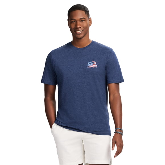 Camiseta IZOD Saltwater con estampado de manga corta para hombre, azul medieval