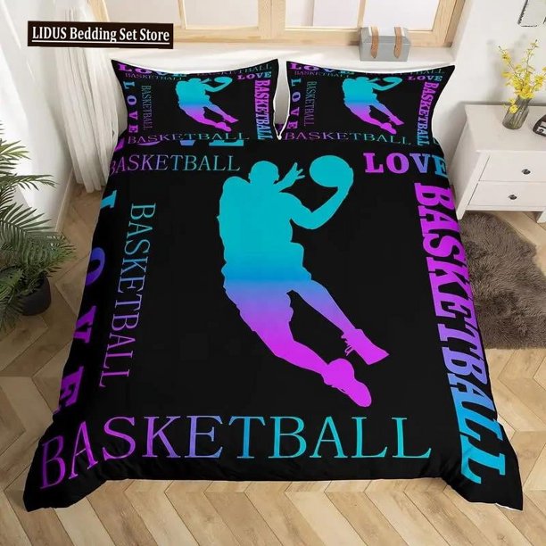 x2555 Bed SheetsLove Gymnastics Duvet Cover Floor Exercises Ballet Bedding Set Neon Pink Dance Comforter Cover Polyester Quilt Cover 3-Piece Bedding Set (1 Duvet Cover + 2 Pillow Shams) nj2555