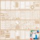 thumbnail image 1 of Juego de plantillas Bsenhe 4x7 pulgadas 30 piezas para agendas, 1 of 8