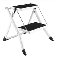 Genérico - Escalera Multiuso Plegable 2 Peldaños Ultra Compacta