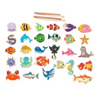 Magideal - Juguete De Pesca Magnético De Madera Educativo Para Niñas, Niños, Regalo De Vacaciones