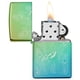thumbnail image 3 of Encendedor De Bolsillo Diseño Pavo Real Acabado Teal Brillante, 3 of 6