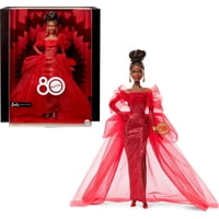 Muñeca Barbie Signature Mattel De Tul Rojo Para El 80 Aniversario