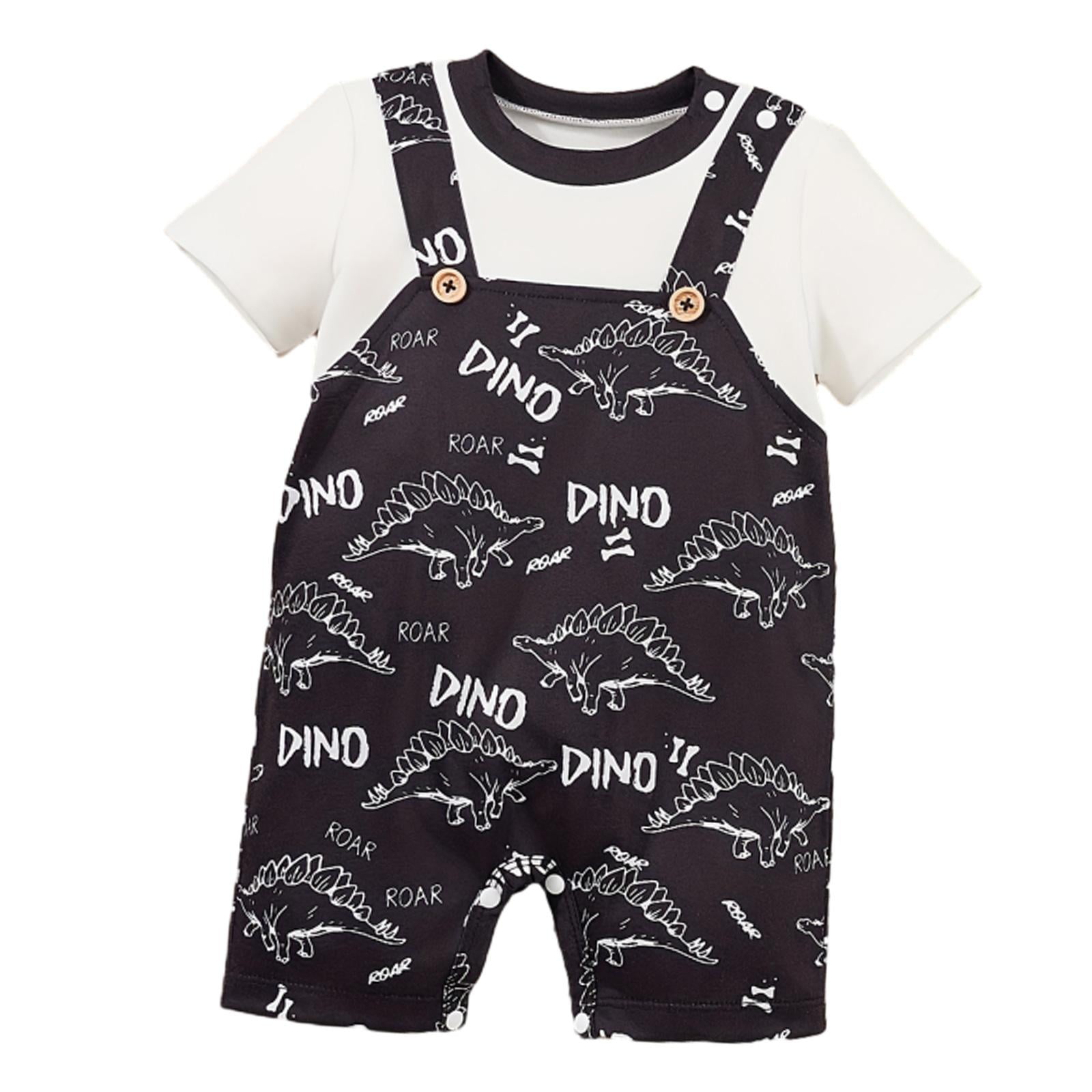 Magideal - Mameluco De Manga Corta Para Bebé, Mameluco De Dibujos Animados Con Cuello Redondo Para Bebé, Ropa De Fotografía Para Accesorios De Fotografía, Casa D 18 A 24 Meses