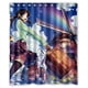 thumbnail image 1 of Cortina de ducha de baño con diseño de molino de viento y niña encantadora de dibujos animados de anime, juego de cortinas con ganchos, tamaño 60 x 72 pulgadas, 1 of 3