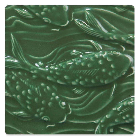 Glaze AMACO LG-40, líquido brillante sin plomo, verde oscuro, 473 ml