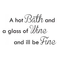 Rienda Libre Graphics - Decomural Hot Bath Glass Of Wine Bathroom Ws-40963