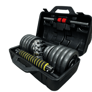 Linea Sport - Set Mancuernas Discos De Fierro Con Maleta 30 Kg