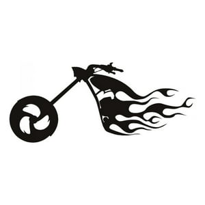 Rienda Libre Graphics - Decomural Flaming Motorcycle Motorbike Ws-15342