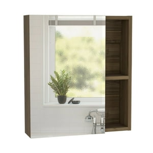 Fm Furniture - Botiquin De Baño 1 Puerta 49.7X45X12.5 Cm Café Oscuro