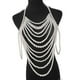 thumbnail image 2 of Cadena De Cuerpo En Capas Collar De Borlas Encantos Popular Para Lady Girls White, 2 of 5