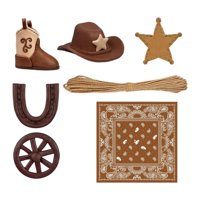 Magideal - Adorno Para Tarta De Vaquero, Insertos Para Tartas, Suministros Para Fiestas, Decoración Para Tartas, Adornos Para Cupcakes Para Reuniones, Eventos En