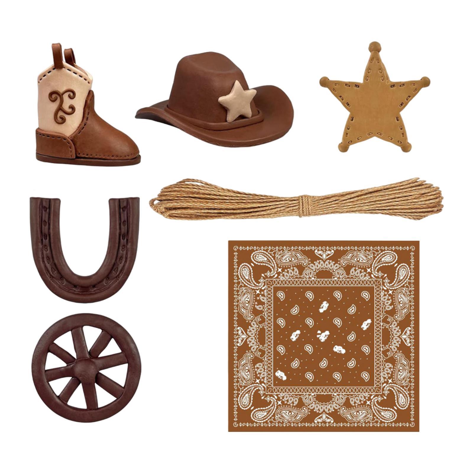 Magideal - Adorno Para Tarta De Vaquero, Insertos Para Tartas, Suministros Para Fiestas, Decoración Para Tartas, Adornos Para Cupcakes Para Reuniones, Eventos En