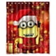 thumbnail image 1 of Cortina de ducha navideña con diseño de Minions, juego de cortinas de baño con ganchos, tamaño 60 x 72 pulgadas, 1 of 3