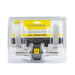 Daumer - Cerradura Manilla Tubular Dormitorio D900 Níquel Satinado