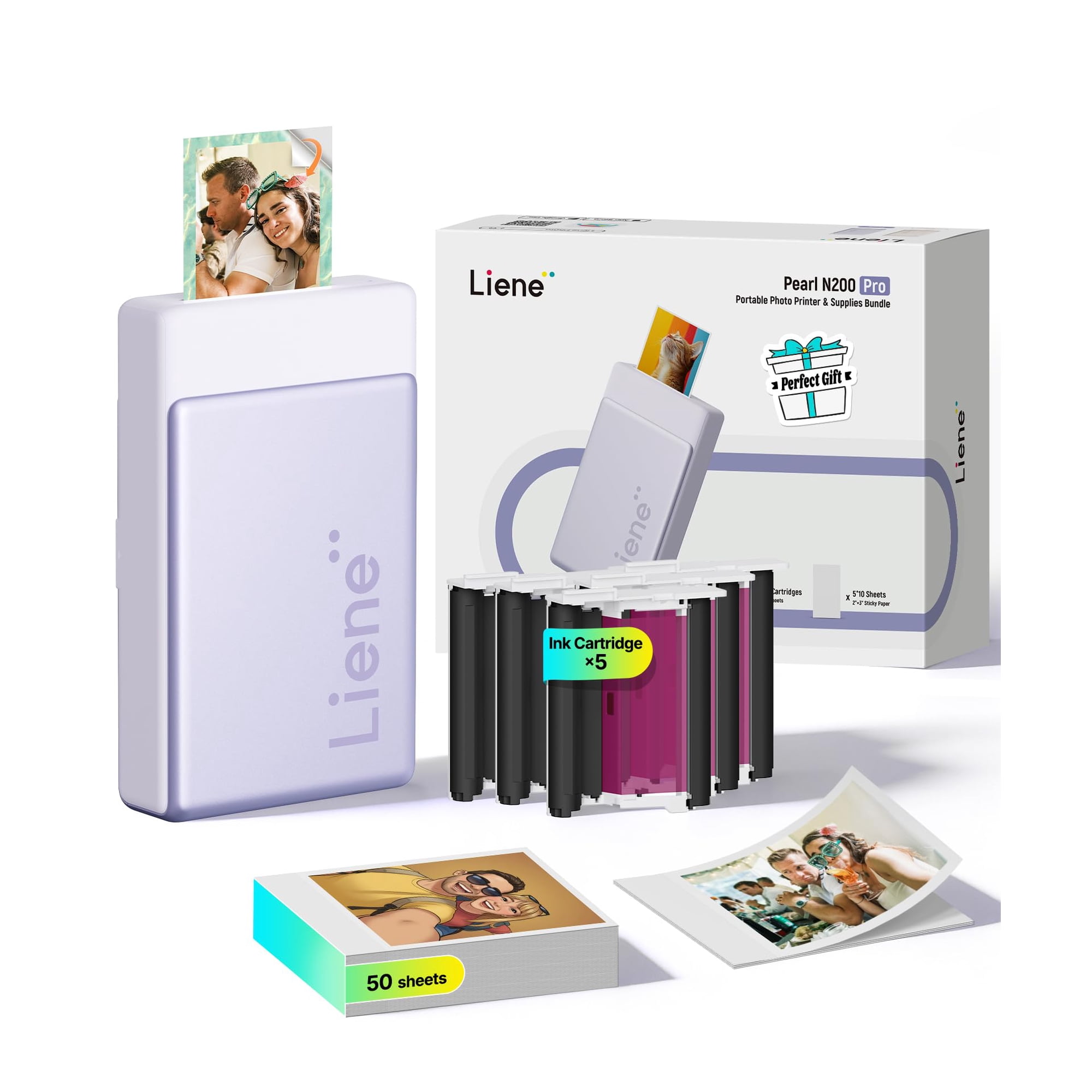 Impresora Fotográfica Portátil Ai Liene Pearl N200 Pro Purple