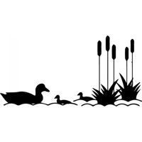 Rienda Libre Graphics - Decomural Duck Pond Scene Ws-32679