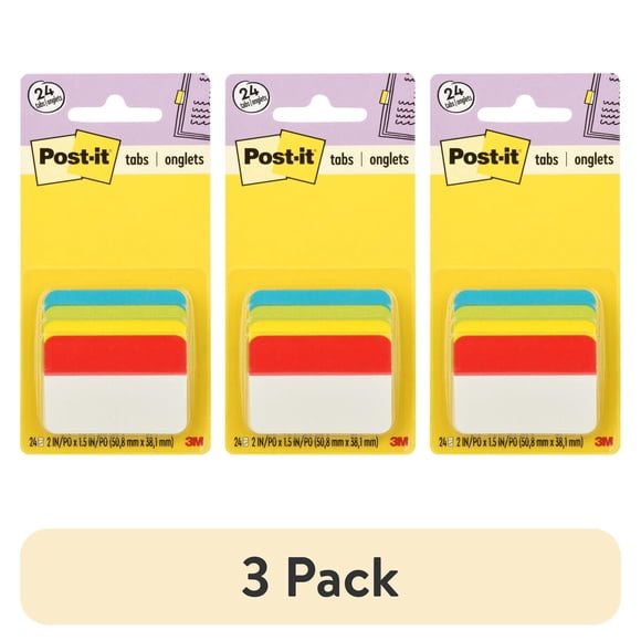 Separadores Postit 2in Angulados 3 Pack Colores Surtidos