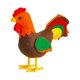 thumbnail image 3 of Juguetes De Pollo De Fieltro Favores De Fiesta Rellenos De Canasta De Pascua Para Pascua Jardín Gallina Casera, 3 of 5