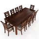 thumbnail image 3 of Juego de Comedor Sevilla 10 Sillas Nogal Mesa Rectangular Madera, 3 of 5