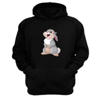 Genérico - Polerón Canguro Conejo Blanca Dibujos Animados Negro Talla S Unisex