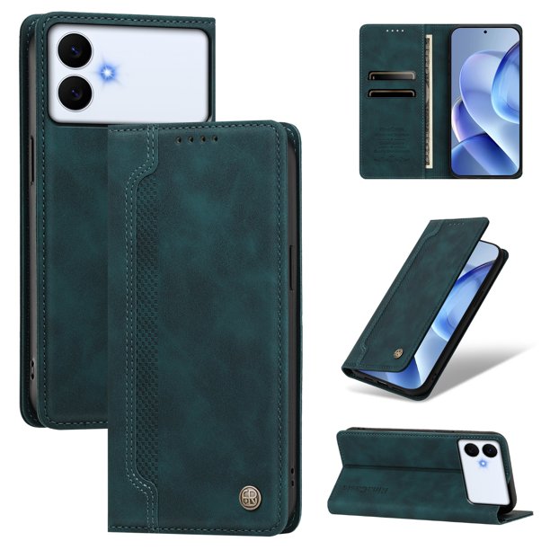 Funda Billetera para Samsung Galaxy S26 Edge Imán y Resistente Verde