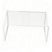 Magideal - Estante Organizador Expandible Para Armarios, Estanterías De Almacenamiento, Organización De Libros, Tazones, Gabinetes, Platos De Dormitorio, Dormito Blanco L