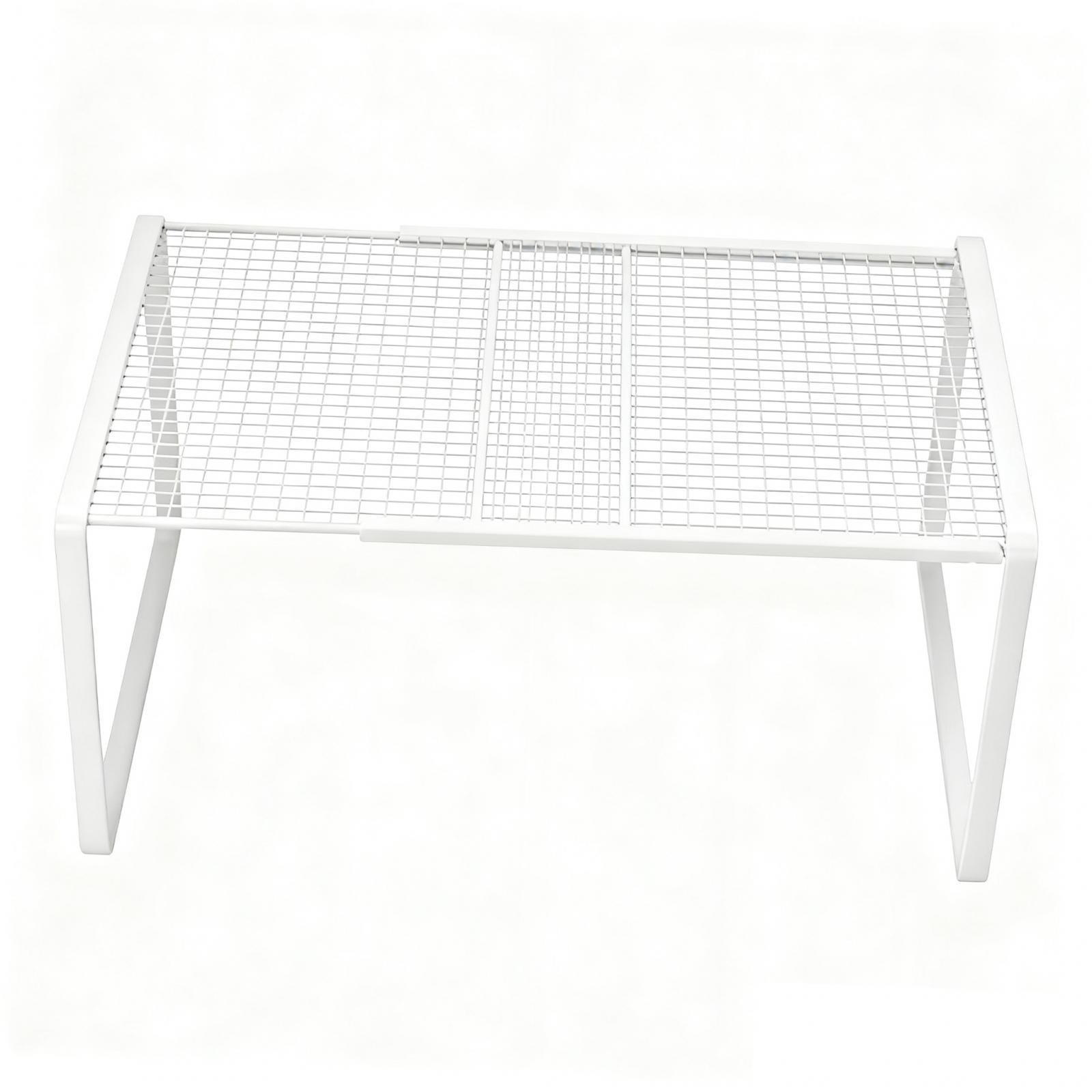 Magideal - Estante Organizador Expandible Para Armarios, Estanterías De Almacenamiento, Organización De Libros, Tazones, Gabinetes, Platos De Dormitorio, Dormito Blanco L