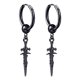 thumbnail image 5 of Pendientes De Acero Inoxidable Clip De Oreja Largo Pendiente De Clip De Oreja Negro 2pcs, 5 of 5