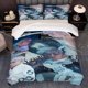 thumbnail image 1 of 3pcs T.O.P. Space Theme Collage Printed Bedding Set, Featuring Exquisite Patterns on the Duvet Cover and Pillowcases, 1 of 5