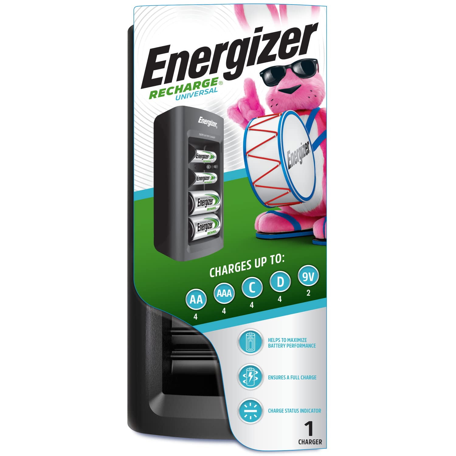 Cargador De Baterías Energizer Recargable Para C, D, Aa, Aaa, 9v
