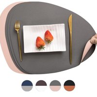 Aura Zeus - Set 4 Individuales Ecocuero Impermeables Antimanchas Reversibles