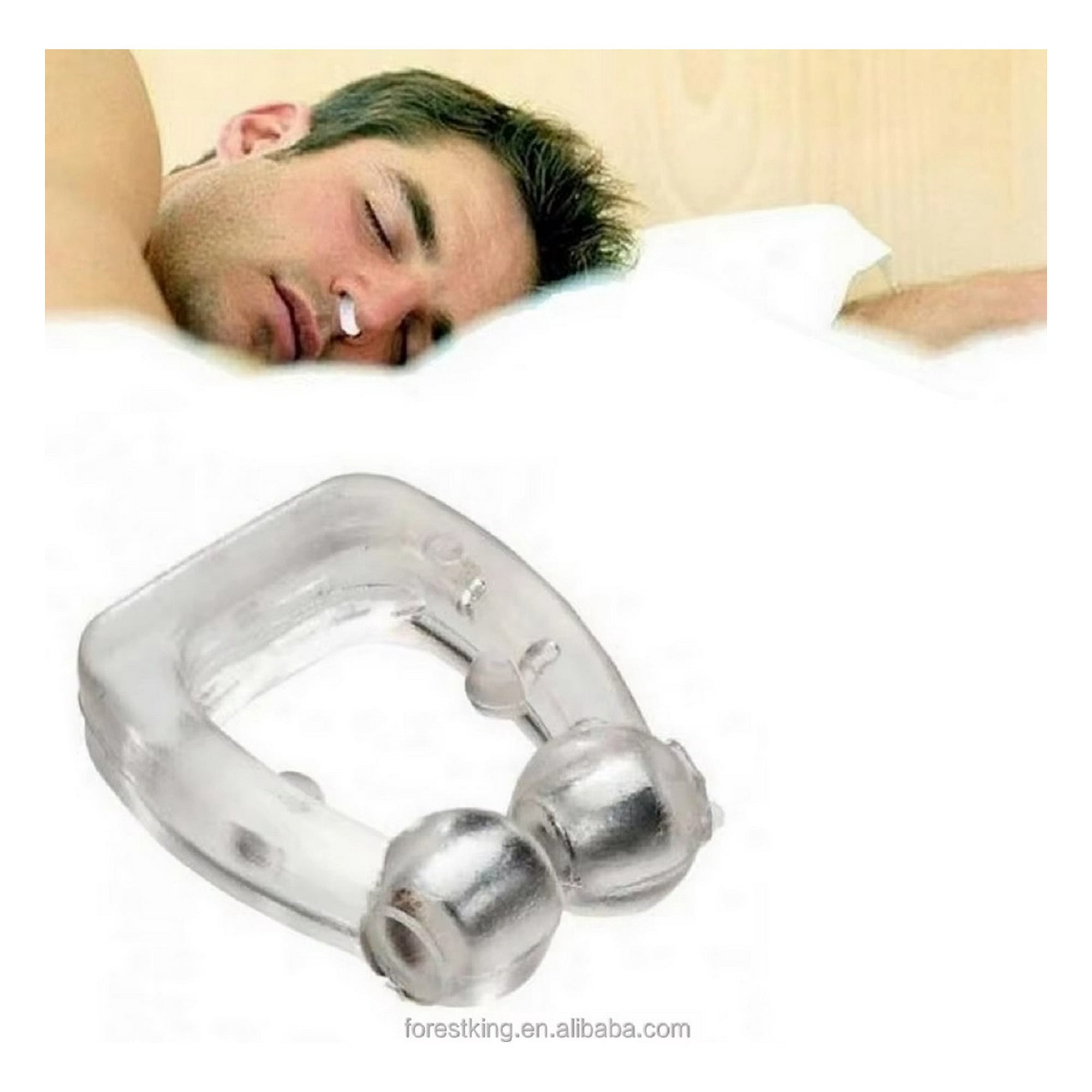 Genérico - Set 10 Clip Clip Nasal Magnético Antirronquidos Sueño Lau