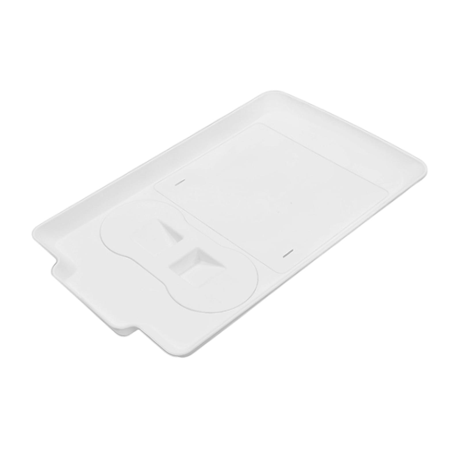 Magideal - Mesa Para Comer Alimentos, Bandeja De Consola Central, Bandeja De Comida Profesional Multifuncional Para Coche Y Refrigerios, Accesorios Para Automóvi Blanco