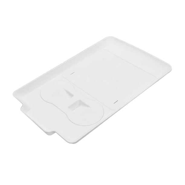 Mesa para comer alimentos, bandeja de consola central, bandeja de comida profesional multifuncional para coche y refrigerios, accesorios para automóvi Blanco