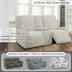 thumbnail image 5 of Funda para loveseat ULTICOR de jacquard, 8 piezas, reclinable, color marfil, 5 of 7