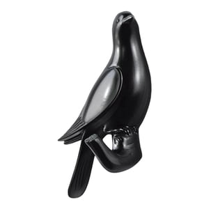 Magideal - Gancho De Resina Para Pájaros, Colgador De Almacenamiento De Ropa, Portátil, Creativo, Fácil De Instalar, Decoración De Pared Decorativa Resistente S Negro