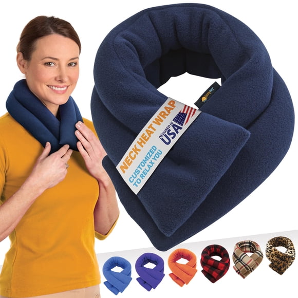 Almohadilla térmica SunnyBay para microondas, cuello y hombros, 1 kg, azul