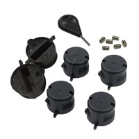 Magideal - Tapón Para Tabla De Surf, 6 Uds., Cola Para Tabla De Surf, Ranura Para Timón, Copa Redonda Para Timón Con Llave De Tornillo, Tapón Para Correa De