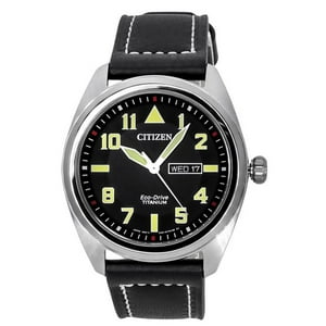 Reloj Citizen Eco-Drive Garrison Super Titanium Black Dial Bm8560-29E 100M Men'S Watch