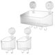 thumbnail image 1 of Uxcell 1Set Organizador de Ducha con Ventosa y Ganchos, 3Pcs Estante Organizador de Ducha con Ventosa Montado en la Pared Dispensador de Estante para Baño Cocina, Transparente, 1 of 7