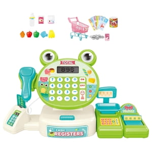 Magideal - Juguete De Registro Juego De Simulación Habilidad Motora Fina Juguete De Comestibles Juguete Educativo Para Jugar Carrito De Compras De Rana