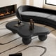 thumbnail image 3 of 47 Inch Cloud Shaped Coffee Table with 3 Ball Legs for Living Room, Black, 3 of 3